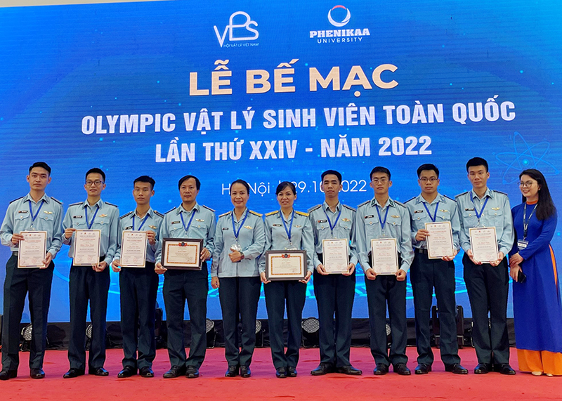 Học viện Phòng không-Không quân đoạt giải nhất toàn đoàn trong Cuộc thi Olympic Vật lý sinh viên toàn quốc lần thứ XXIV năm 2022