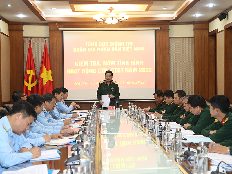 Tổng cục Chính trị Quân đội nhân dân Việt Nam kiểm tra công tác Đảng, công tác chính trị tại Quân chủng Phòng không-Không quân