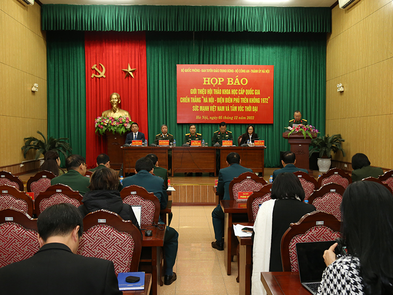 Hội thảo khoa học cấp Quốc gia kỷ niệm 50 năm Chiến thắng “Hà Nội - Điện Biên Phủ trên không 1972” - Sức mạnh Việt Nam và tầm vóc thời đại sẽ diễn ra ngày 9-12-2022