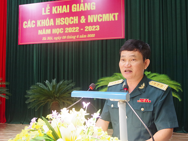 Trường Cao đẳng Kỹ thuật PK-KQ khai giảng các khóa Hạ sĩ quan chỉ huy, Nhân viên chuyên môn kỹ thuật năm học 2022-2023