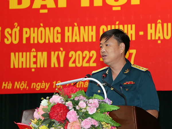 Đoàn cơ sở Phòng Hành chính - Hậu cần (Bộ Tham mưu Quân chủng PK-KQ) tổ chức Đại hội nhiệm kỳ 2022-2027