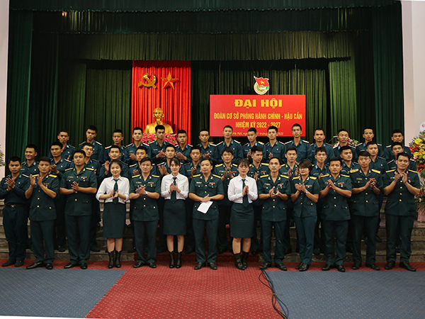 Đoàn cơ sở Phòng Hành chính - Hậu cần (Bộ Tham mưu Quân chủng PK-KQ) tổ chức Đại hội nhiệm kỳ 2022-2027