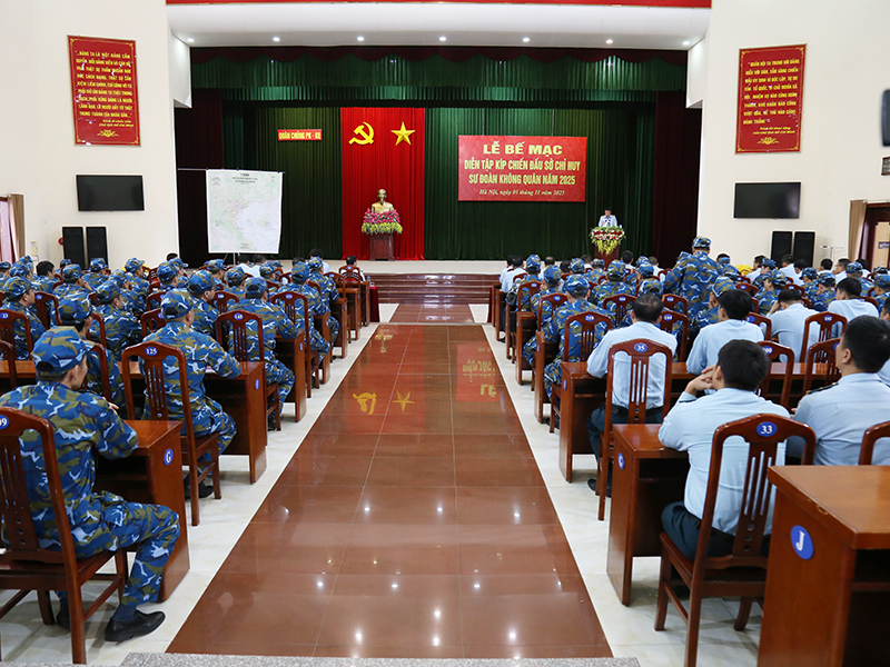 Quân chủng Phòng không - Không quân Bế mạc Diễn tập kíp chiến đấu Sở Chỉ huy sư đoàn Không quân năm 2025