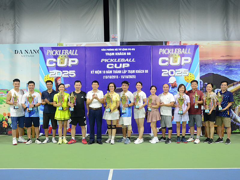 Trạm 88 tổ chức giải Pickleball chào mừng kỷ niệm 10 năm ngày thành lập