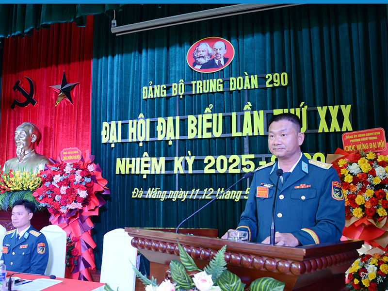 Đảng bộ Trung đoàn 290 tổ chức thành công Đại hội đại biểu lần thứ XXX, nhiệm kỳ 2025 - 2030