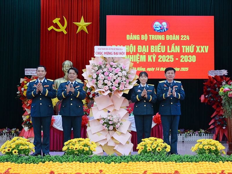 Đảng bộ Trung đoàn 224 tổ chức thành công Đại hội đại biểu lần thứ XXV, nhiệm kỳ 2025 - 2030