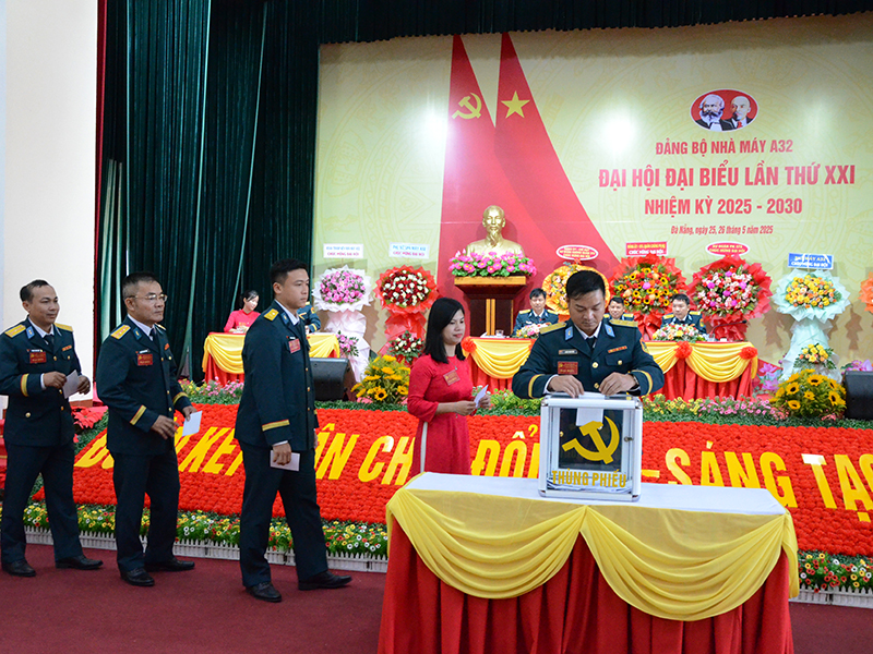 Đảng bộ Nhà máy A32 tổ chức Đại hội đại biểu nhiệm kỳ 2025-2030