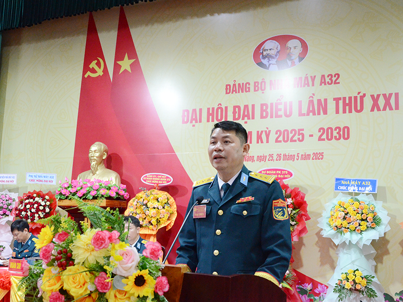 Đảng bộ Nhà máy A32 tổ chức Đại hội đại biểu nhiệm kỳ 2025-2030