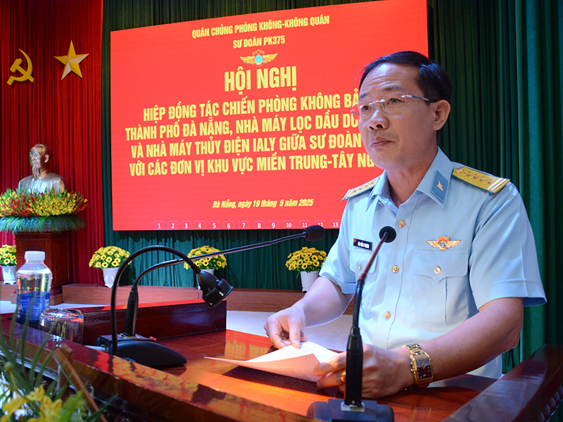 Hội nghị hiệp đồng tác chiến phòng không giữa Sư đoàn 375 với các đơn vị khu vực miền Trung - Tây Nguyên