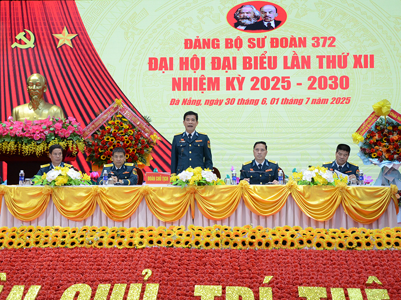 Đảng bộ Sư đoàn 372 tổ chức thành công Đại hội đại biểu lần thứ XII, nhiệm kỳ 2025 - 2030
