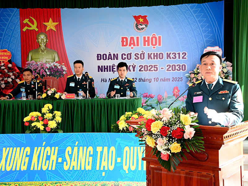 Đoàn cơ sở Kho K312 tổ chức thành công Đại hội nhiệm kỳ 2025-2030