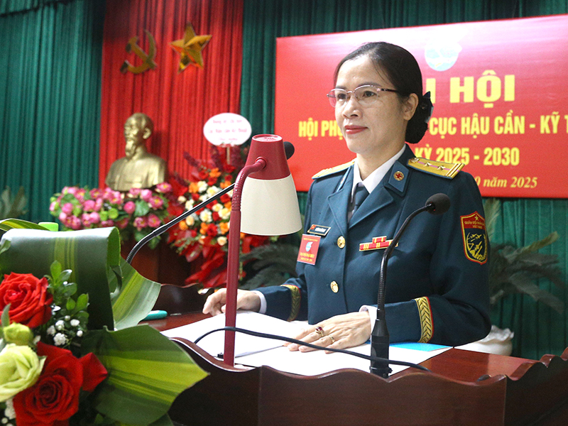 Đại hội Hội Phụ nữ Cơ quan Cục Hậu cần - Kỹ thuật Quân chủng Phòng không - Không quân nhiệm kỳ 2025-2030