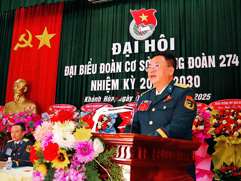 Đoàn cơ sở Trung đoàn 274 tổ chức thành công Đại hội đại biểu nhiệm kỳ 2025-2030
