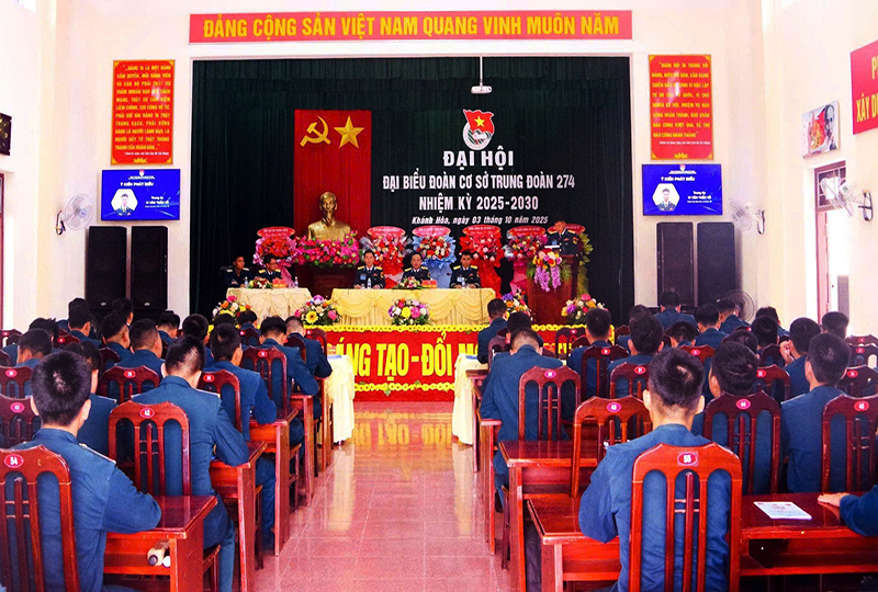 Đoàn cơ sở Trung đoàn 274 tổ chức thành công Đại hội đại biểu nhiệm kỳ 2025-2030