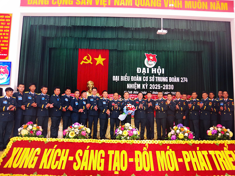 Đoàn cơ sở Trung đoàn 274 tổ chức thành công Đại hội đại biểu nhiệm kỳ 2025-2030