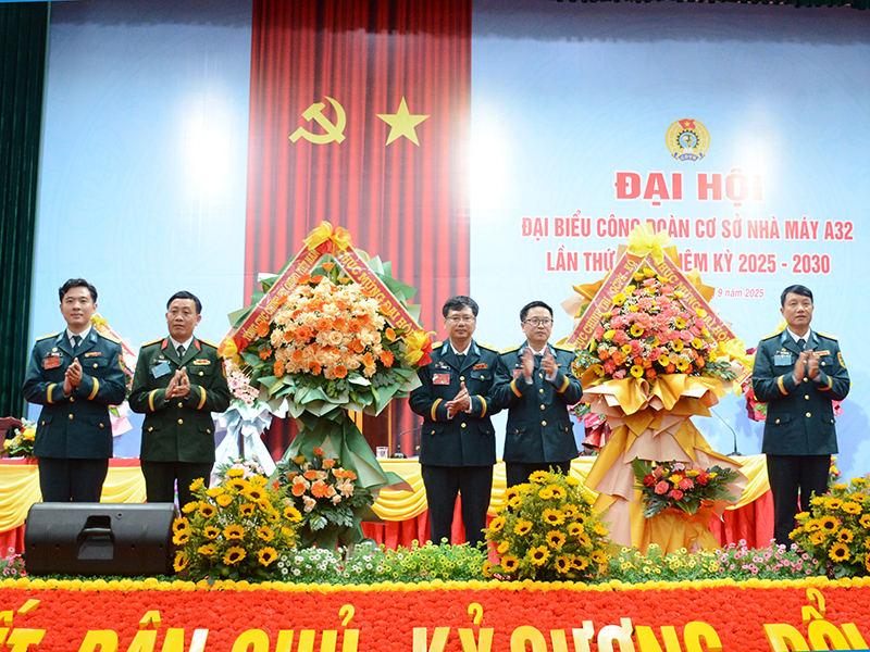 Công đoàn cơ sở Nhà máy A32 tổ chức Đại hội đại biểu lần thứ XVII, nhiệm kỳ 2025-2030