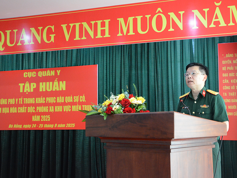 Tập huấn ứng phó y tế trong khắc phục hậu quả sự cố, thảm họa hóa chất độc, phóng xạ khu vực miền Trung