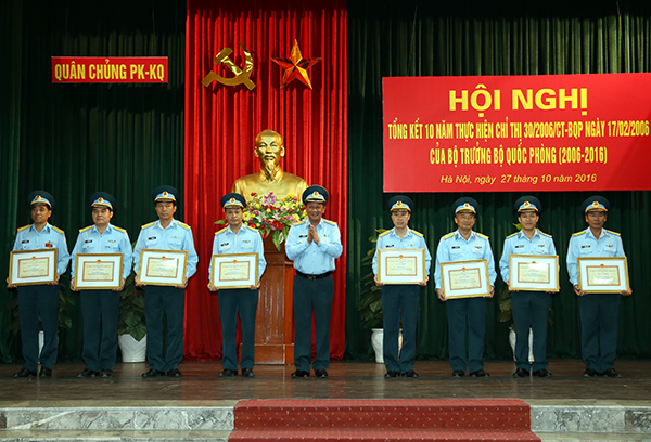 Quân chủng PK-KQ tổng kết 10 năm thực hiện Chỉ thị 30 của Bộ trưởng Bộ Quốc phòng