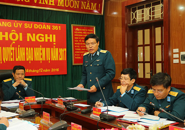 Đảng ủy Sư đoàn 361 tổ chức Hội nghị ra nghị quyết lãnh đạo nhiệm vụ năm 2017