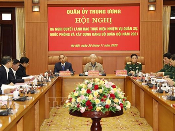 Tổng Bí thư, Chủ tịch nước Nguyễn Phú Trọng chủ trì hội nghị Quân ủy Trung ương