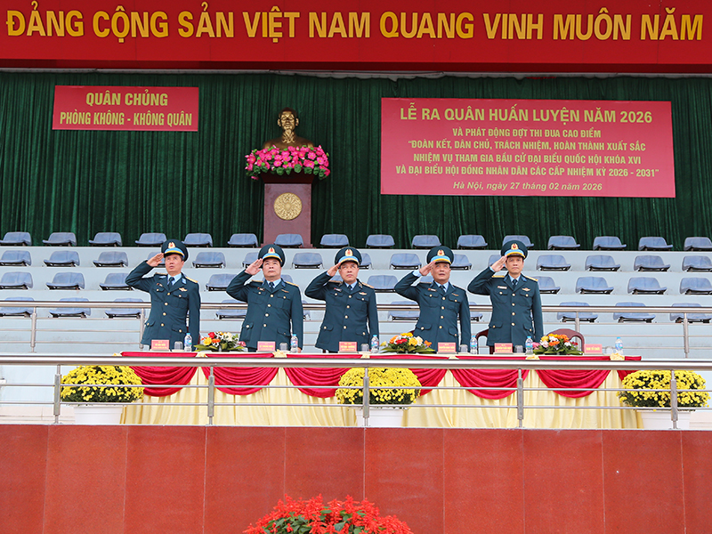 Khối Cơ quan Quân chủng Phòng không - Không quân tổ chức Lễ ra quân huấn luyện năm 2026