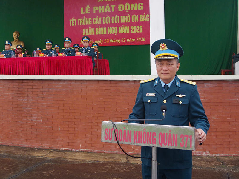 Sư đo&agrave;n 371 ph&aacute;t động &ldquo;Tết trồng c&acirc;y đời đời nhớ ơn B&aacute;c Hồ&rdquo; Xu&acirc;n B&iacute;nh Ngọ - 2026