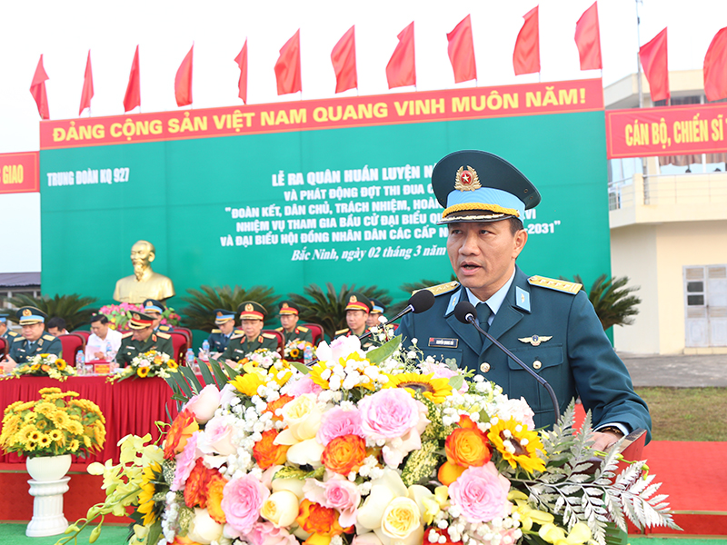 Thượng tướng Nguyễn Trường Thắng - Thứ trưởng Bộ Quốc ph&ograve;ng dự Lễ ra qu&acirc;n huấn luyện năm 2026 tại Trung đo&agrave;n 927