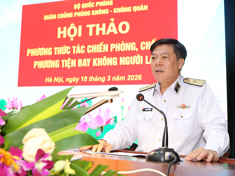 Qu&acirc;n chủng Ph&ograve;ng kh&ocirc;ng - Kh&ocirc;ng qu&acirc;n tổ chức Hội thảo phương thức t&aacute;c chiến ph&ograve;ng, chống phương tiện bay kh&ocirc;ng người l&aacute;i