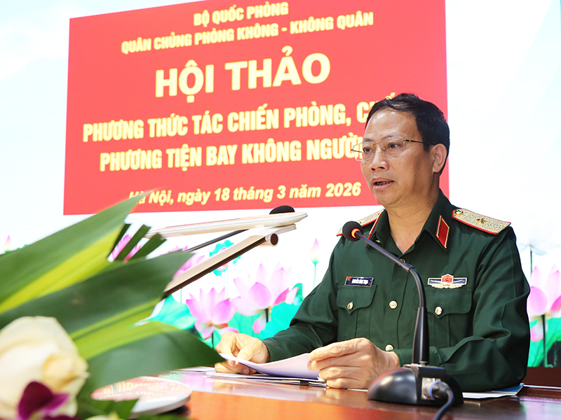Qu&acirc;n chủng Ph&ograve;ng kh&ocirc;ng - Kh&ocirc;ng qu&acirc;n tổ chức Hội thảo phương thức t&aacute;c chiến ph&ograve;ng, chống phương tiện bay kh&ocirc;ng người l&aacute;i