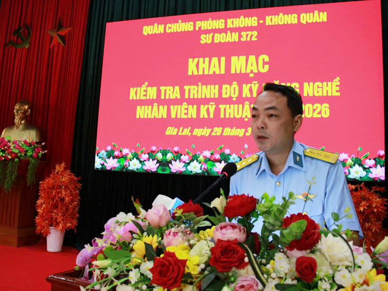Sư đoàn 372 tổ chức kiểm tra trình độ kỹ năng nghề nhân viên kỹ thuật năm 2026