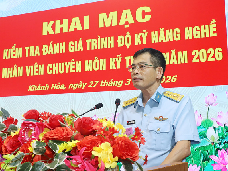 Trường Sĩ quan Không quân khai mạc kiểm tra, đánh giá trình độ kỹ năng nghề nhân viên chuyên môn kỹ thuật năm 2026