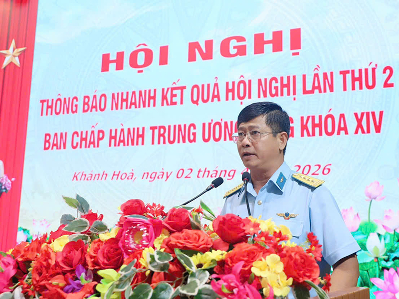 Thường vụ Đảng ủy Trường Sĩ quan Kh&ocirc;ng qu&acirc;n th&ocirc;ng b&aacute;o nhanh kết quả Hội nghị lần thứ 2 Ban Chấp h&agrave;nh Trung ương Đảng kh&oacute;a XIV