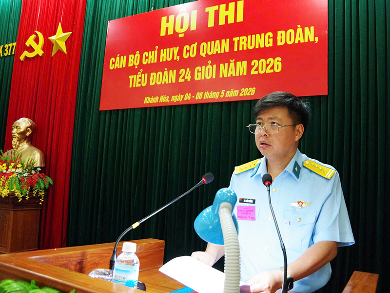 Sư đo&agrave;n 377 tổ chức Hội thi c&aacute;n bộ chỉ huy, cơ quan trung đo&agrave;n, Tiểu đo&agrave;n 24 giỏi năm 2026