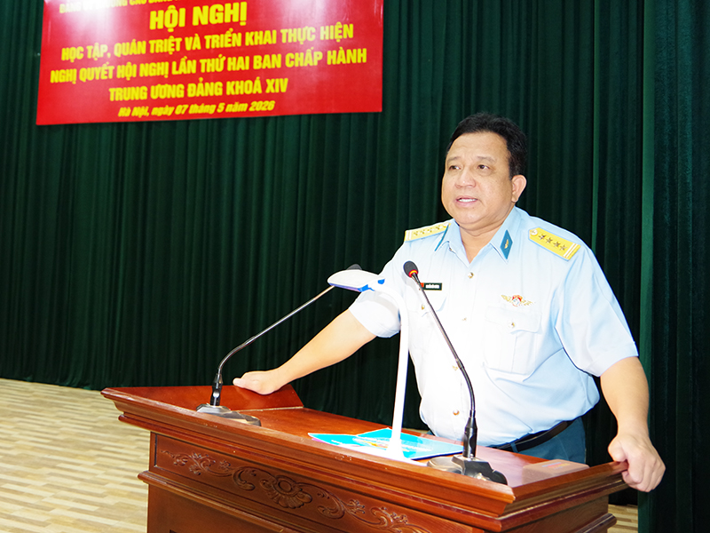Trường Cao đẳng Kỹ thuật PK-KQ tổ chức Hội nghị học tập, qu&aacute;n triệt v&agrave; triển khai thực hiện Nghị quyết hội nghị lần thứ hai, Ban Chấp h&agrave;nh Trung ương Đảng kh&oacute;a XIV