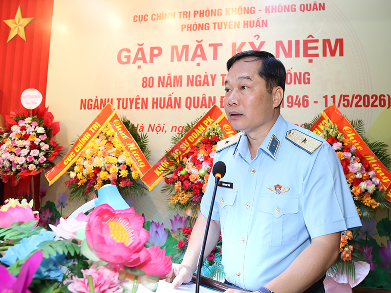 Ph&ograve;ng Tuy&ecirc;n huấn, Cục Ch&iacute;nh trị Qu&acirc;n chủng Ph&ograve;ng kh&ocirc;ng - Kh&ocirc;ng qu&acirc;n gặp mặt kỷ niệm 80 năm Ng&agrave;y truyền thống ng&agrave;nh Tuy&ecirc;n huấn Qu&acirc;n đội
