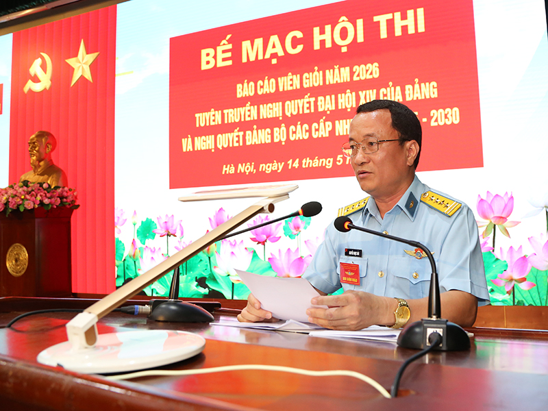 Quân chủng Phòng không - Không quân tổ chức Bế mạc Hội thi Báo cáo viên giỏi năm 2026