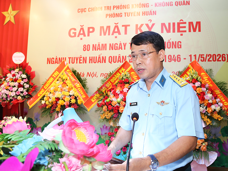 Ph&ograve;ng Tuy&ecirc;n huấn, Cục Ch&iacute;nh trị Qu&acirc;n chủng Ph&ograve;ng kh&ocirc;ng - Kh&ocirc;ng qu&acirc;n gặp mặt kỷ niệm 80 năm Ng&agrave;y truyền thống ng&agrave;nh Tuy&ecirc;n huấn Qu&acirc;n đội