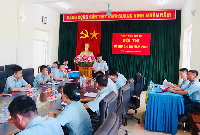 Đảng ủy Trung đoàn 257 tổ chức Hội thi Bí thư chi bộ năm 2026