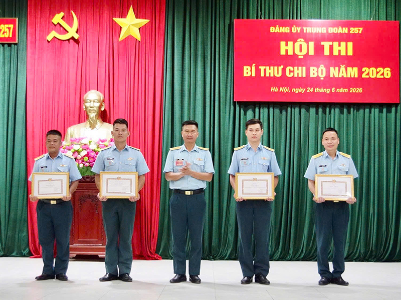 Đảng ủy Trung đoàn 257 tổ chức Hội thi Bí thư chi bộ năm 2026
