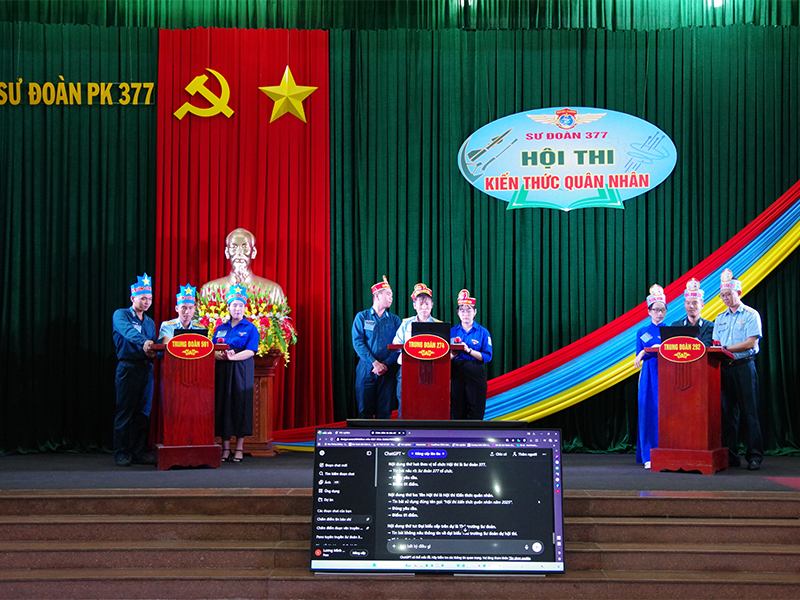 Sư đo&agrave;n 377 tổ chức Hội thi Kiến thức qu&acirc;n nh&acirc;n năm 2025