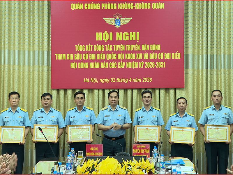 Qu&acirc;n chủng PK-KQ tổ chức hội nghị tổng kết c&ocirc;ng t&aacute;c bầu cử đại biểu Quốc hội kh&oacute; XVI bầu cử đại biểu HĐND c&aacute;c cấp nhiệm kỳ 20262031