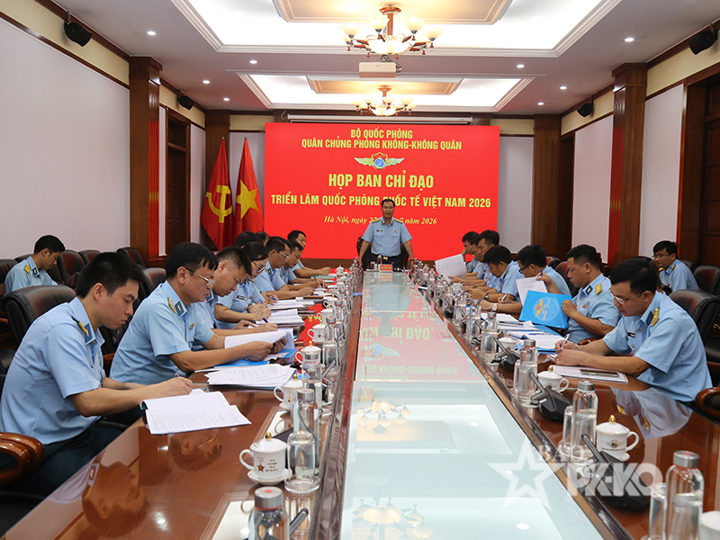 Quân chủng PK-KQ tổ chức Họp Ban chỉ đạo triển lãm quốc phòng quốc tế năm 2026