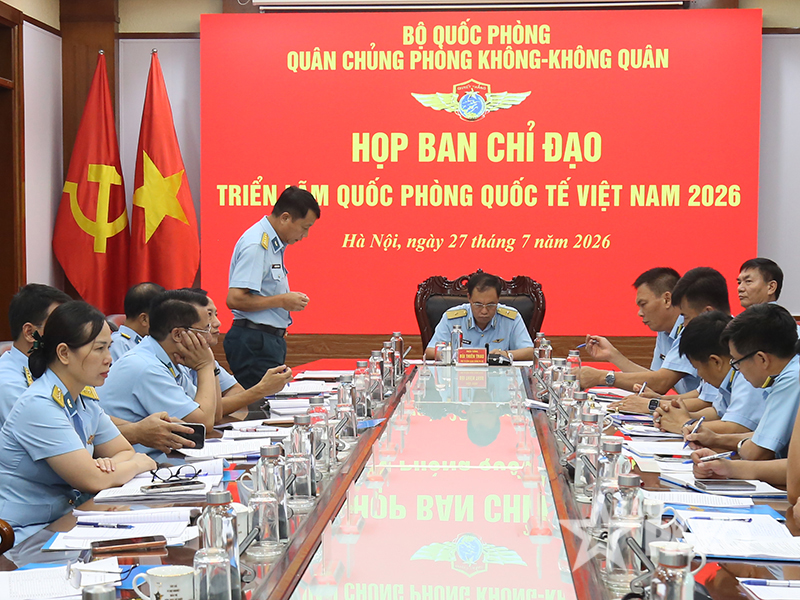 Quân chủng PK-KQ tổ chức Họp Ban chỉ đạo triển lãm quốc phòng quốc tế năm 2026