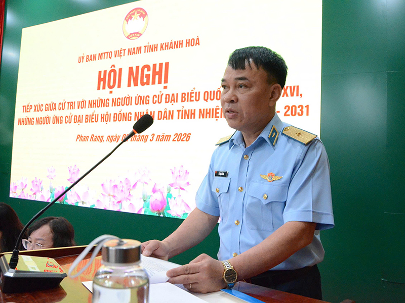 Thiếu tướng Vũ Đại Dương: Vinh dự v&agrave; tr&aacute;ch nhiệm trước cử tri Kh&aacute;nh H&ograve;a