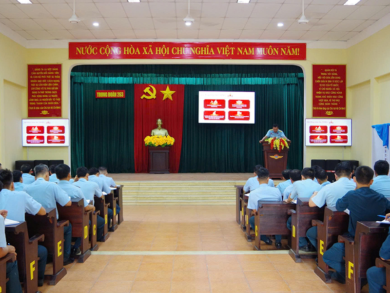 Trung đo&agrave;n 263 th&ocirc;ng tin, qu&aacute;n triệt c&ocirc;ng t&aacute;c tổ chức bầu cử đại biểu Quốc hội kh&oacute;a XVI v&agrave; đại biểu hội đồng nh&acirc;n d&acirc;n c&aacute;c cấp nhiệm kỳ 2026-2031