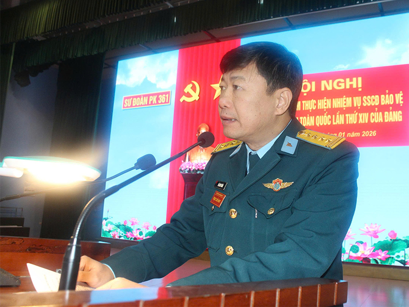 Sư đo&agrave;n 361 r&uacute;t kinh nghiệm thực hiện nhiệm vụ sẵn s&agrave;ng chiến đấu bảo vệ Đại hội đại biểu to&agrave;n quốc lần thứ XIV của Đảng