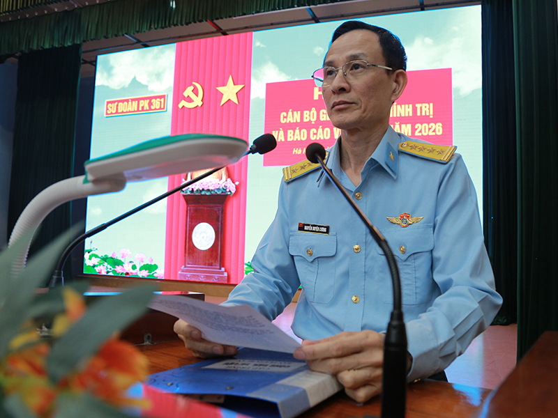 Sư đo&agrave;n 361 tổ chức Hội thi khai mạc Hội thi c&aacute;n bộ giảng dạy ch&iacute;nh trị v&agrave; b&aacute;o c&aacute;o vi&ecirc;n giỏi năm 2026