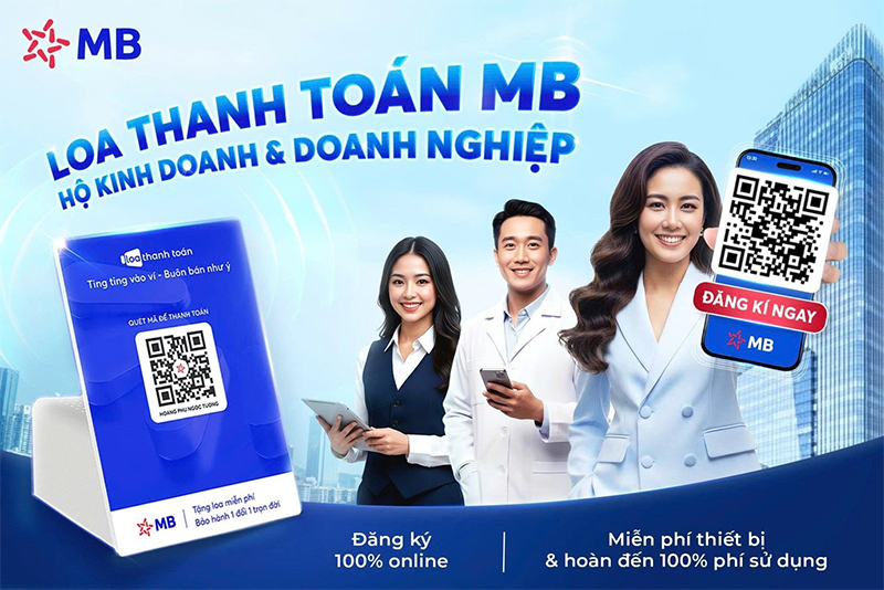 MB dẫn đầu thị phần loa thanh to&aacute;n, trở th&agrave;nh lựa chọn số 1 của hộ kinh doanh v&agrave; tiểu thương