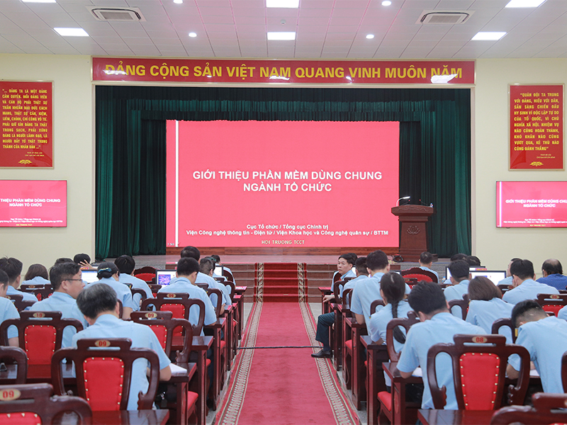 Tổng cục Ch&iacute;nh trị tập huấn phần mềm ng&agrave;nh tổ chức thuộc Hệ sinh th&aacute;i số phục vụ chuyển đổi số ng&agrave;nh c&ocirc;ng t&aacute;c Đảng, c&ocirc;ng t&aacute;c ch&iacute;nh trị trong Qu&acirc;n đội