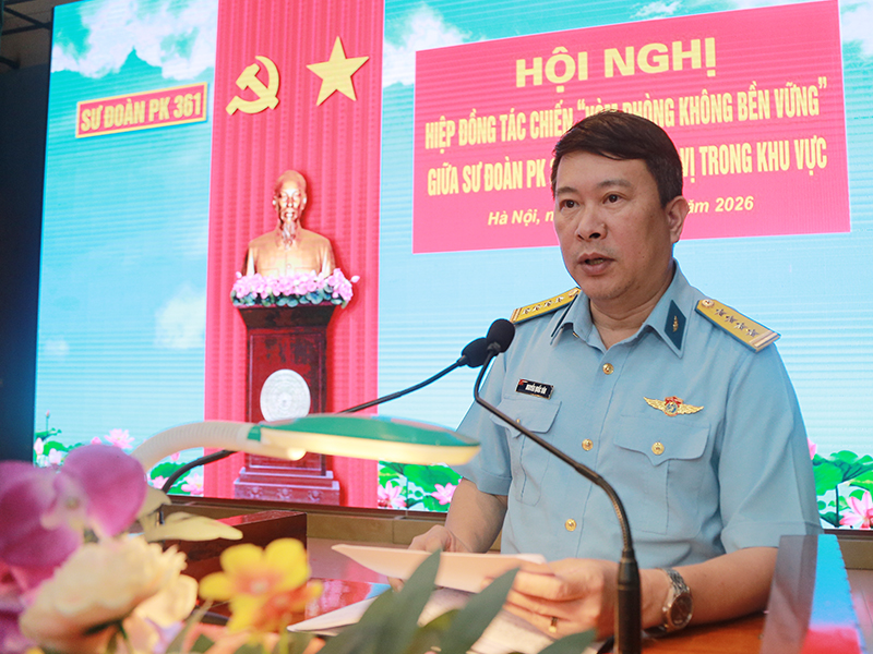 Sư đo&agrave;n Ph&ograve;ng kh&ocirc;ng 361 tổ chức Hội nghị hiệp đồng t&aacute;c chiến &ldquo;V&ograve;m ph&ograve;ng kh&ocirc;ng bền vững&rdquo; với c&aacute;c đơn vị trong khu vực